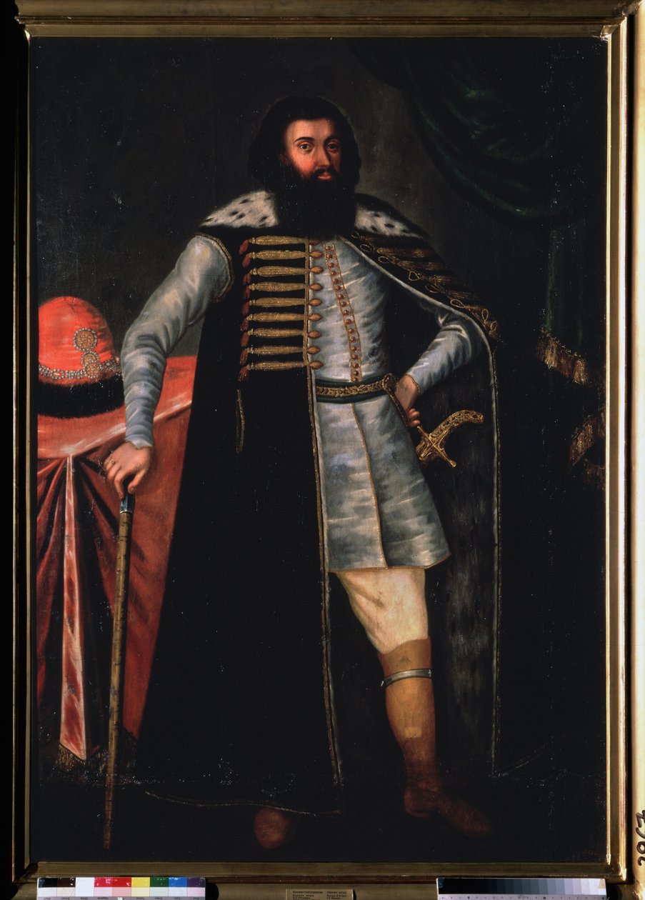 Retrato do Conde Ivan Repnin (?). Pintura por um mestre russo, óleo sobre tela, 2ª metade do século XVII. Arte russa primitiva. Museu Estatal Russo, São Petersburgo. de School Russian