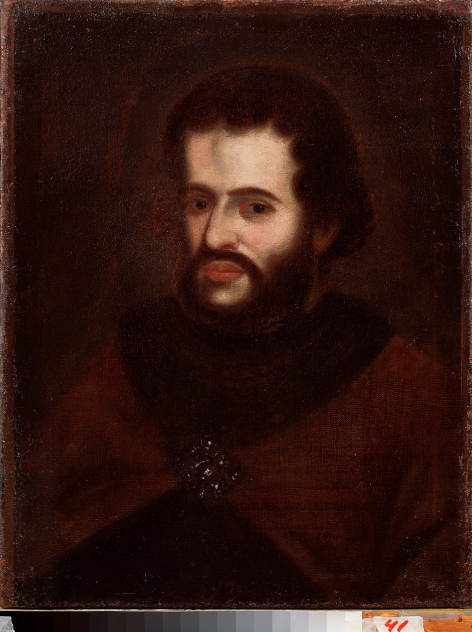 Retrato do czar Ivan V Alexeyevich (1666-1696). Pintura de um mestre russo, óleo sobre tela, início do século XVIII. Galeria Nacional de Arte da República Komi, Sykyivkar (Rússia). de School Russian