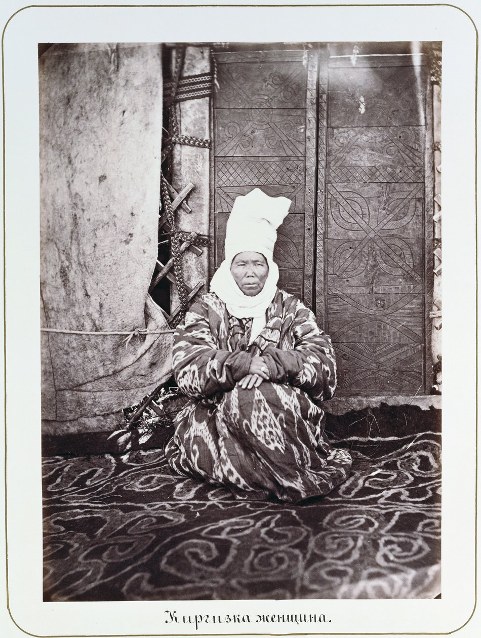 Retrato da &39;Região dos Sete Rios e seus Habitantes, Ásia Central&39; (1867-73) de School Russian