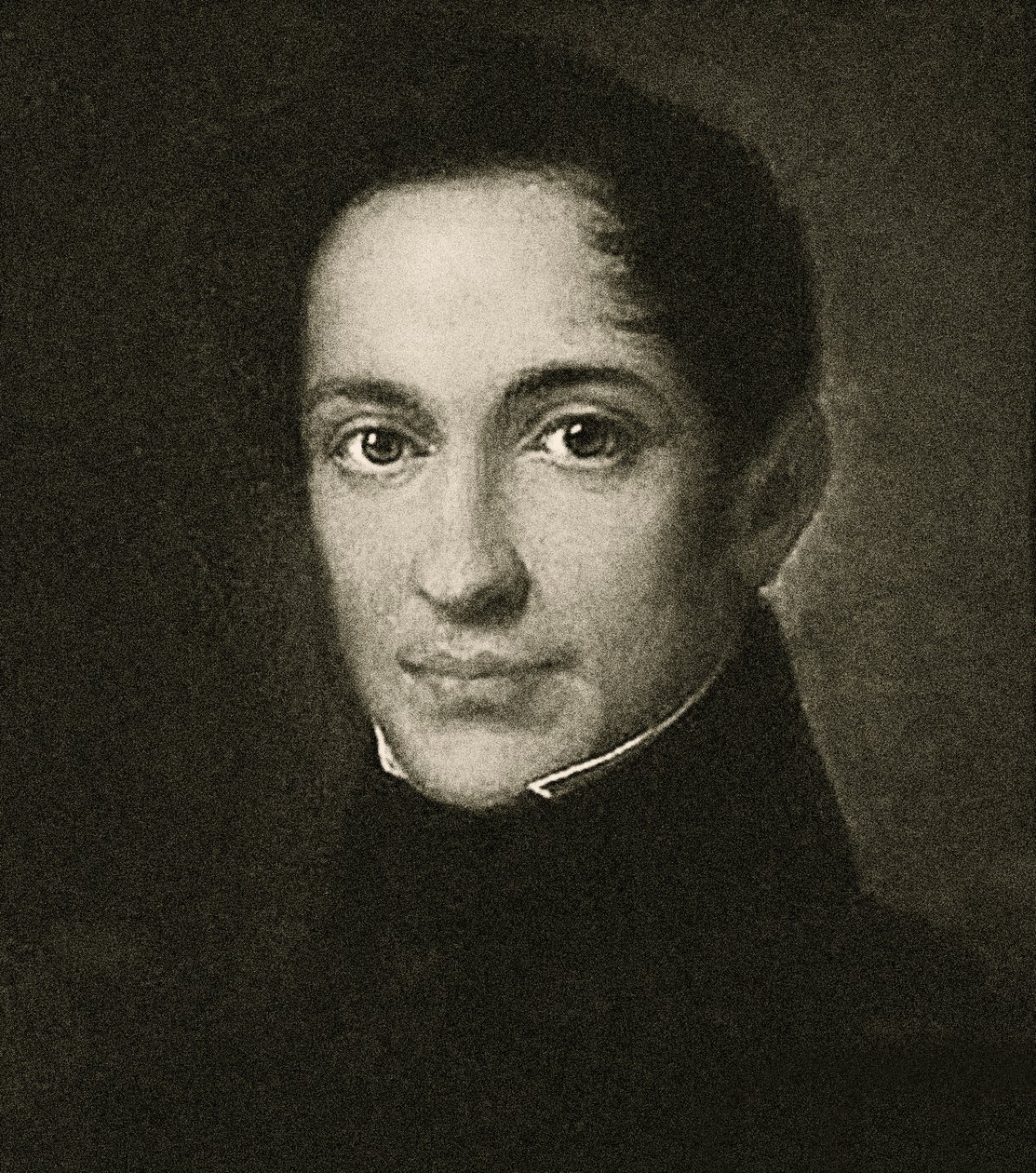 Retrato de Alexander Herzen (litho) de School Russian