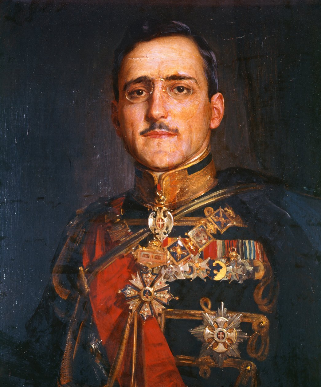 Rei Alexandre I da Jugoslávia (óleo sobre tela) de School Serbian