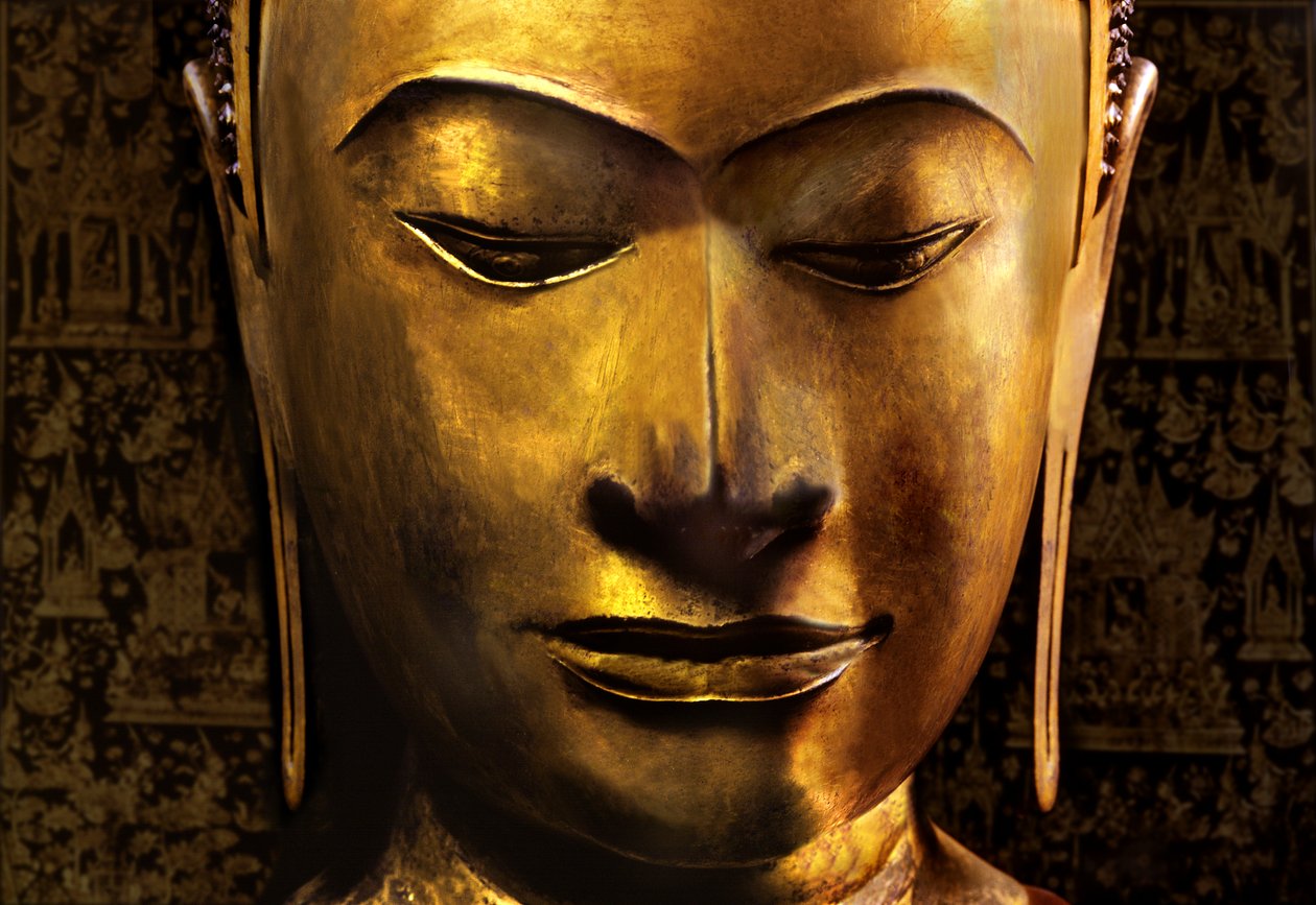 Cabeça de uma imagem de Buda de School Siamese