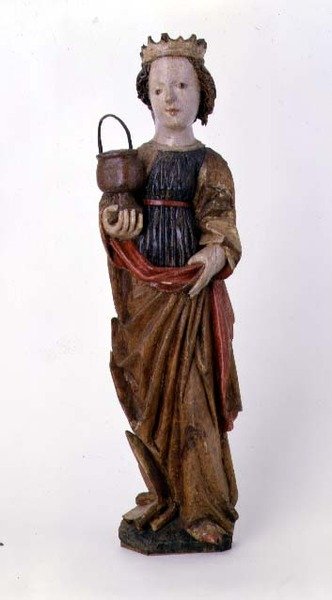 Escultura de madeira de Santa Doroteia de Kassa de School Slovakian