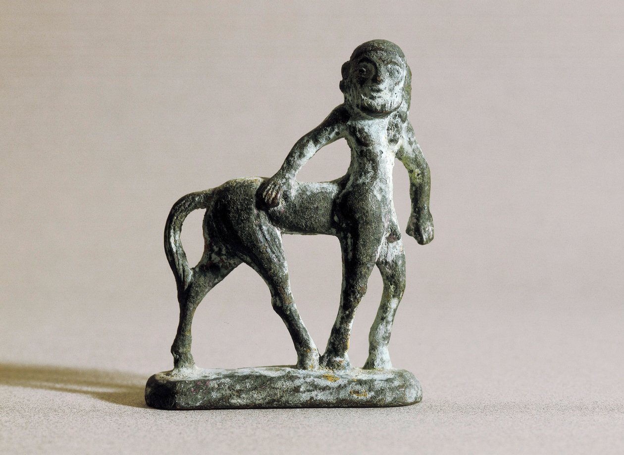 Arte ibérica: escultura de um centauro do século VI-4 a.C. (bronze) de School Spanish
