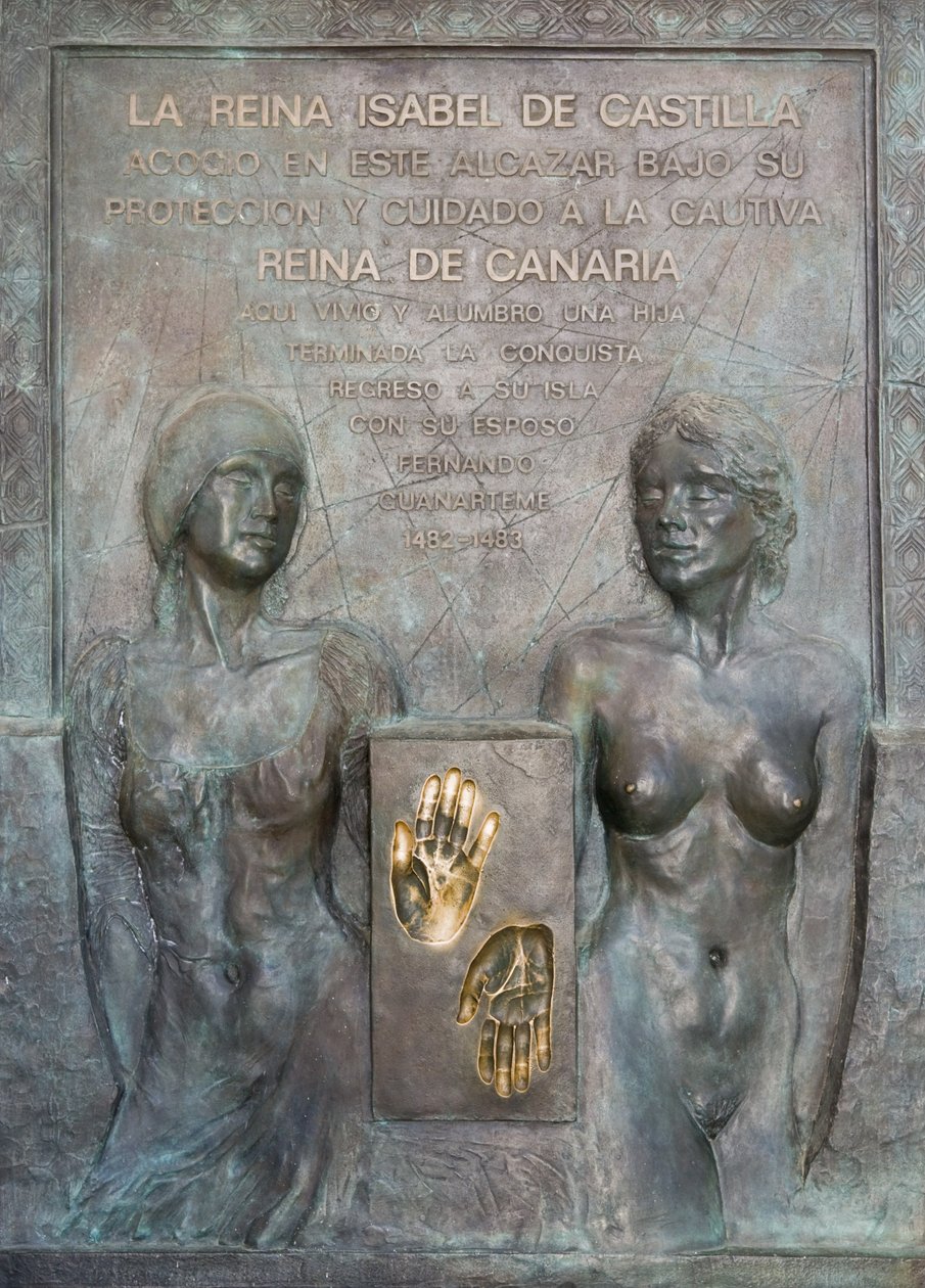 Memorial a Isabel de Castilla nos Jardins de Alcazar (bronze) de School Spanish