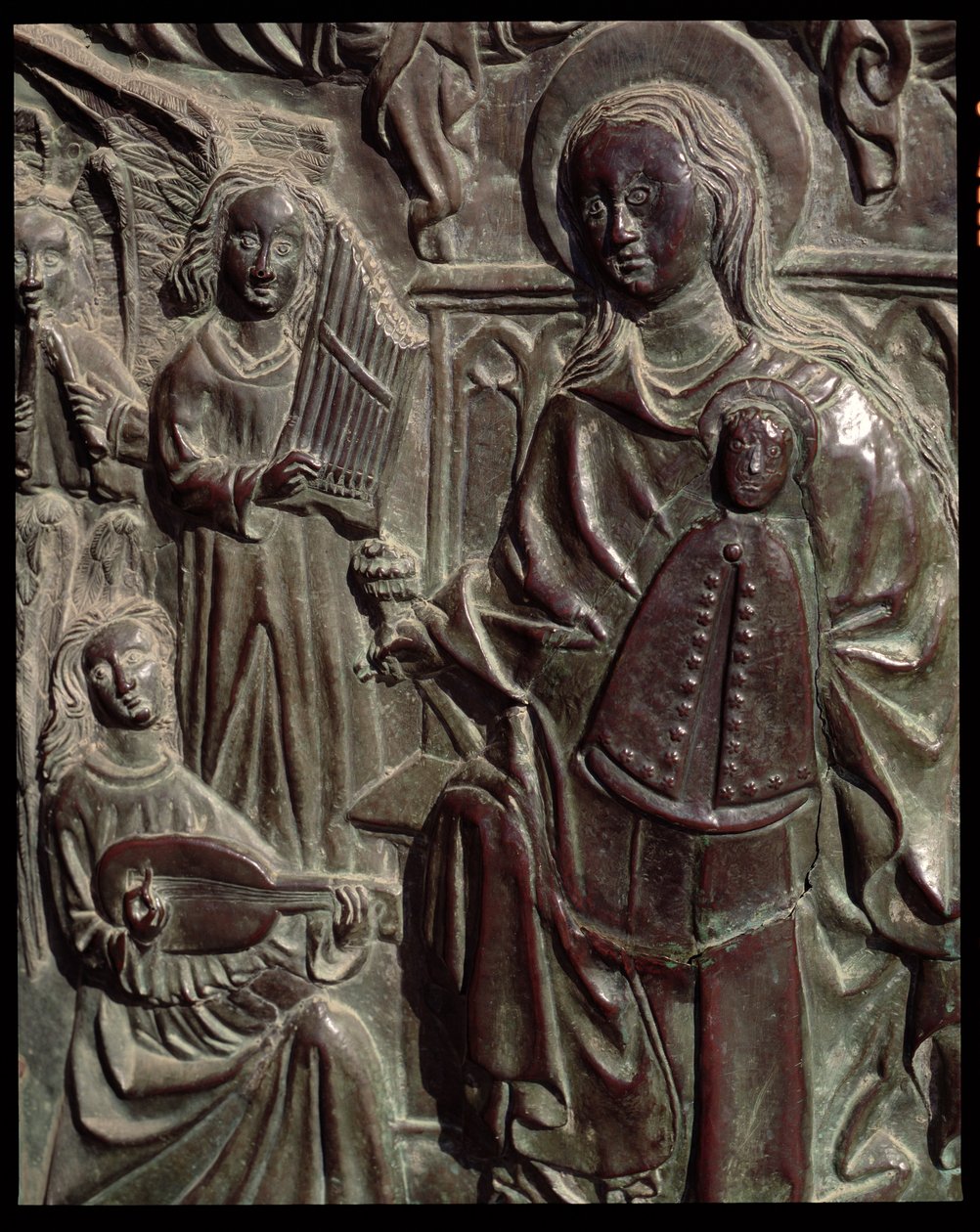 Nossa Senhora de Guadalupe com os Anjos (bronze) de School Spanish