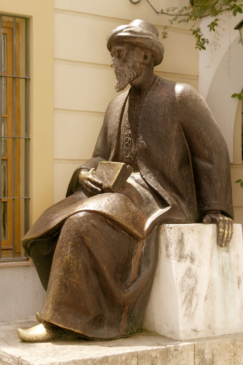 Estátua de Moisés Maimonides (bronze) de School Spanish