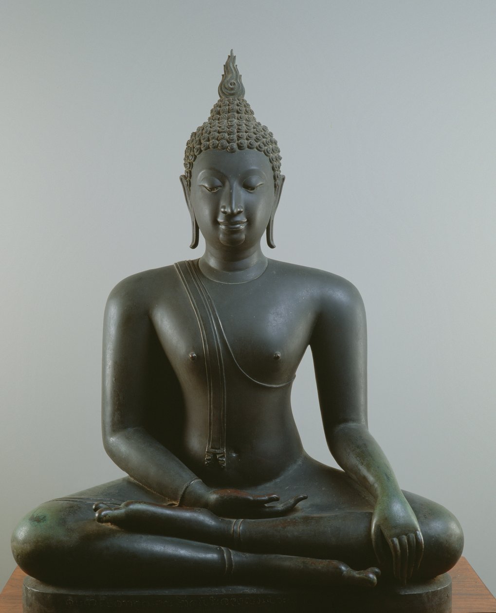 Buda sentado em meditação, estilo Sukhothai (bronze) de School Thai