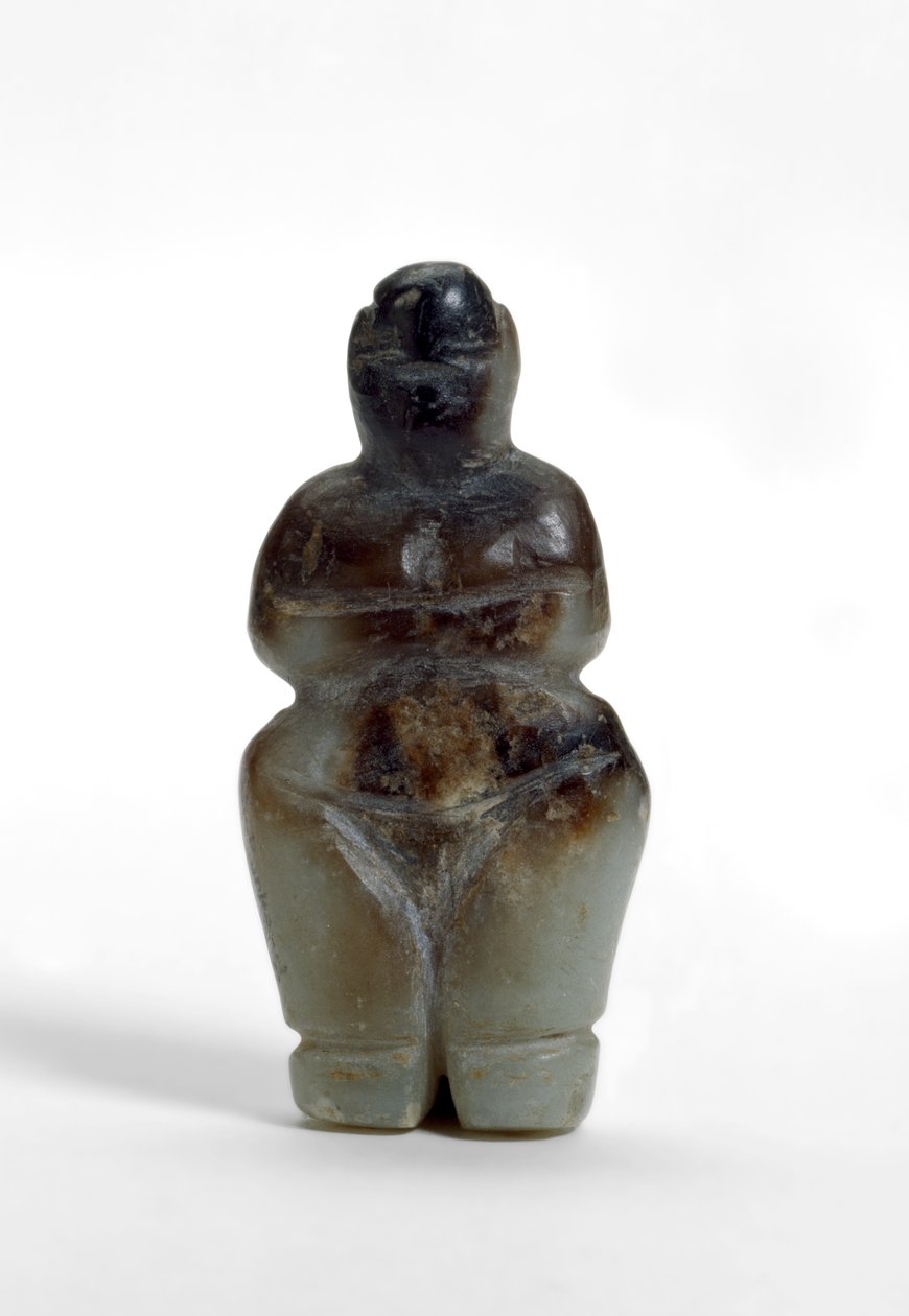 Figurino da mulher de Cukurdent, Turquia (mármore) de School Turkish