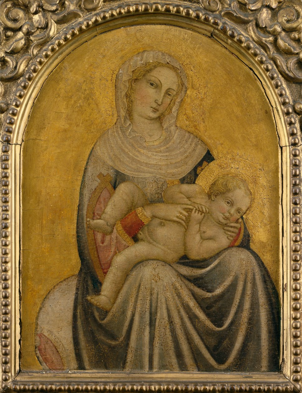 Virgem e Menino, c.1420 (tempera no painel) de School Tuscan