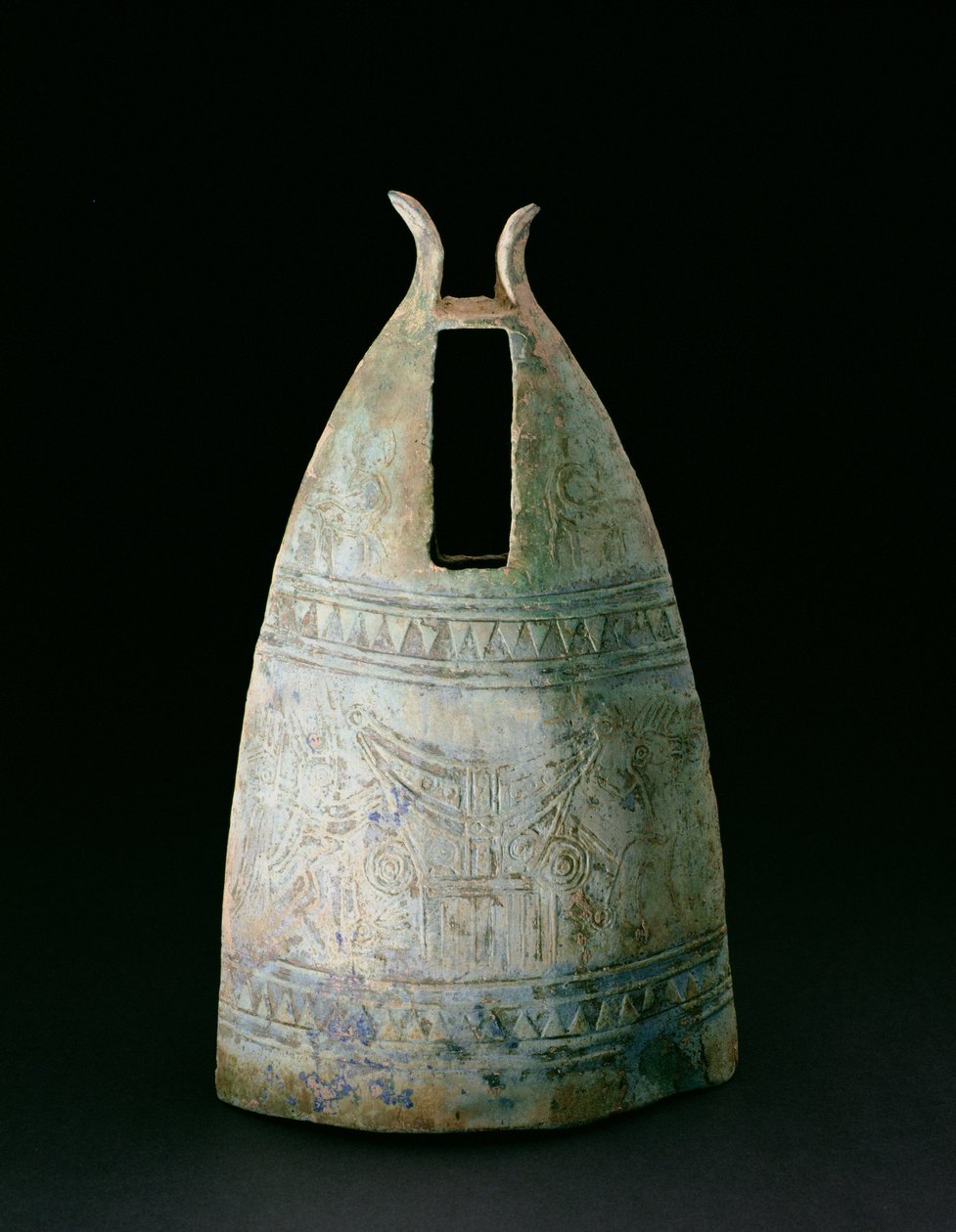 Bell, Dongson Culture, c.200 BC-200 AD, Vietnã (bronze) de School Vietnamese