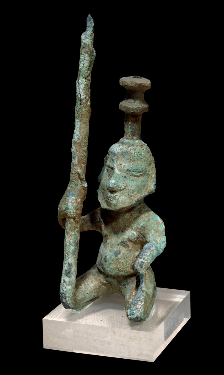 Civilização Dongson: porta-lâmpadas de bronze. 300 BC-200 AD. Do Vietnã. Paris, Museu Guimet, Museu Nacional de Artes Asiáticas. de School Vietnamese