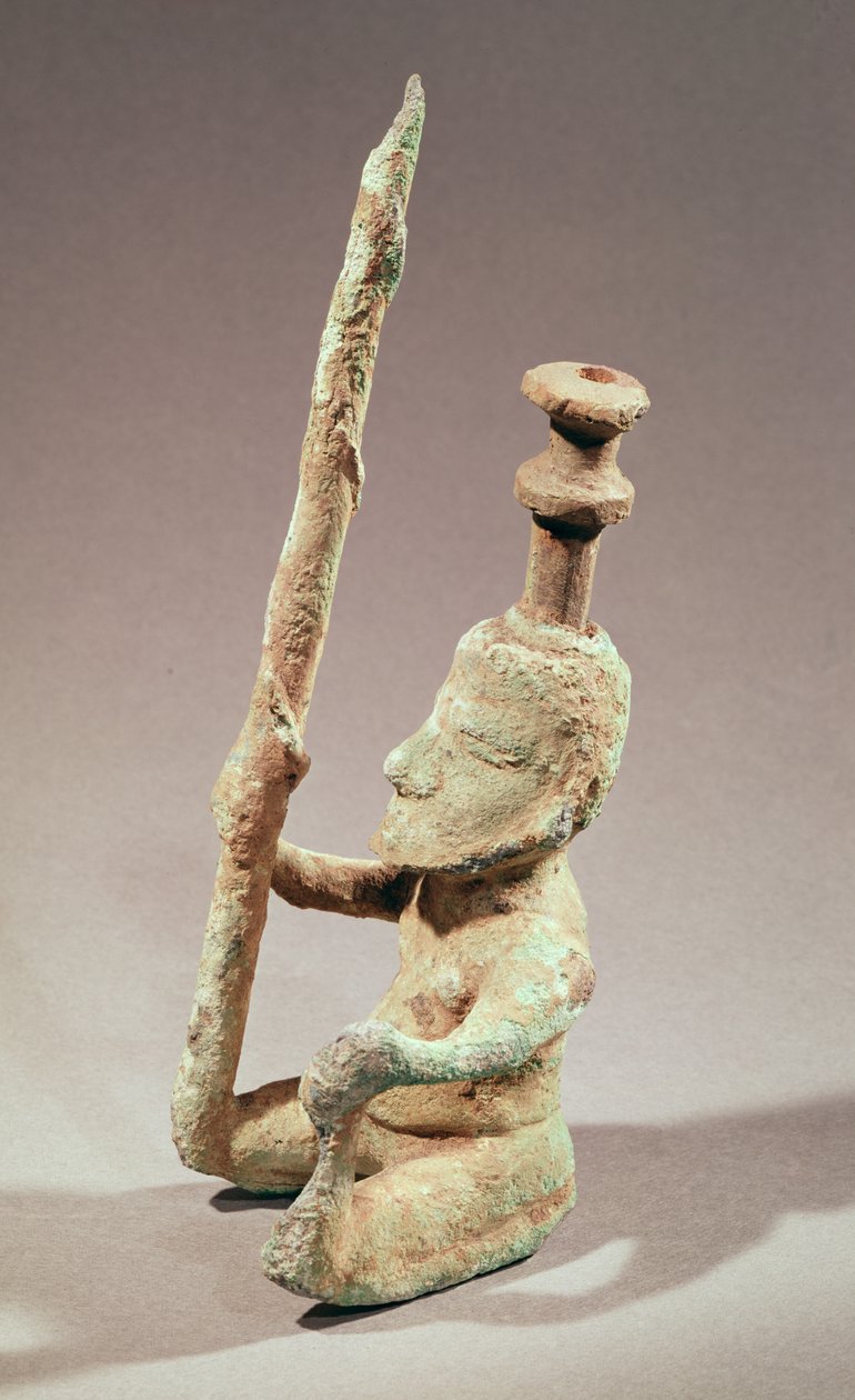 Warrior, Dong-son Civilisation, do Vietnã (bronze) de School Vietnamese