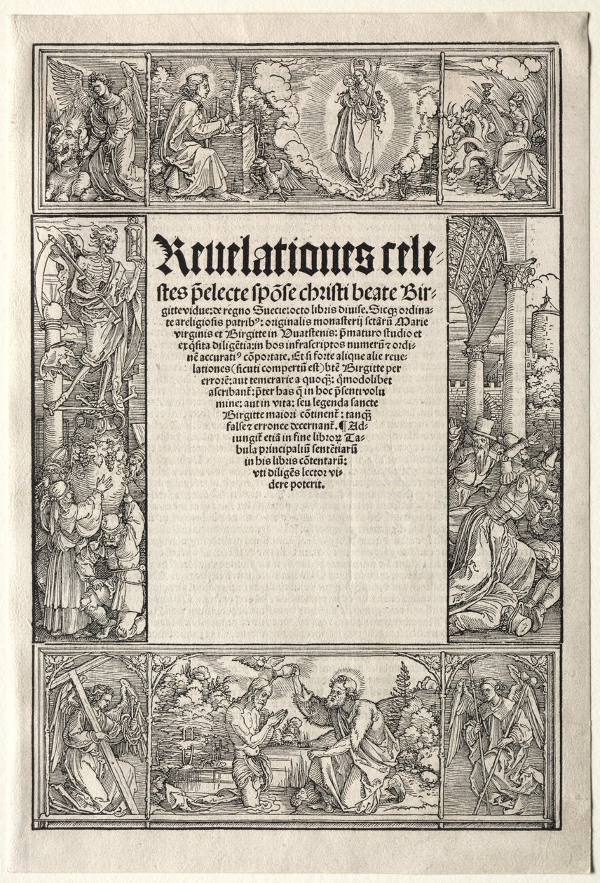 Fronteira - com o Batismo de Cristo de School of Albrecht Dürer