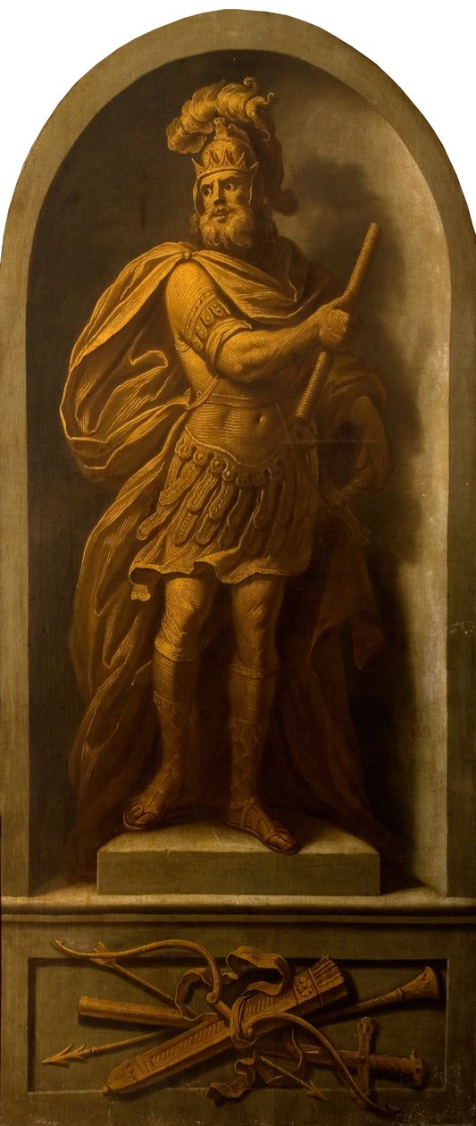Um Guerreiro, 1710. de School of Godfrey Kneller