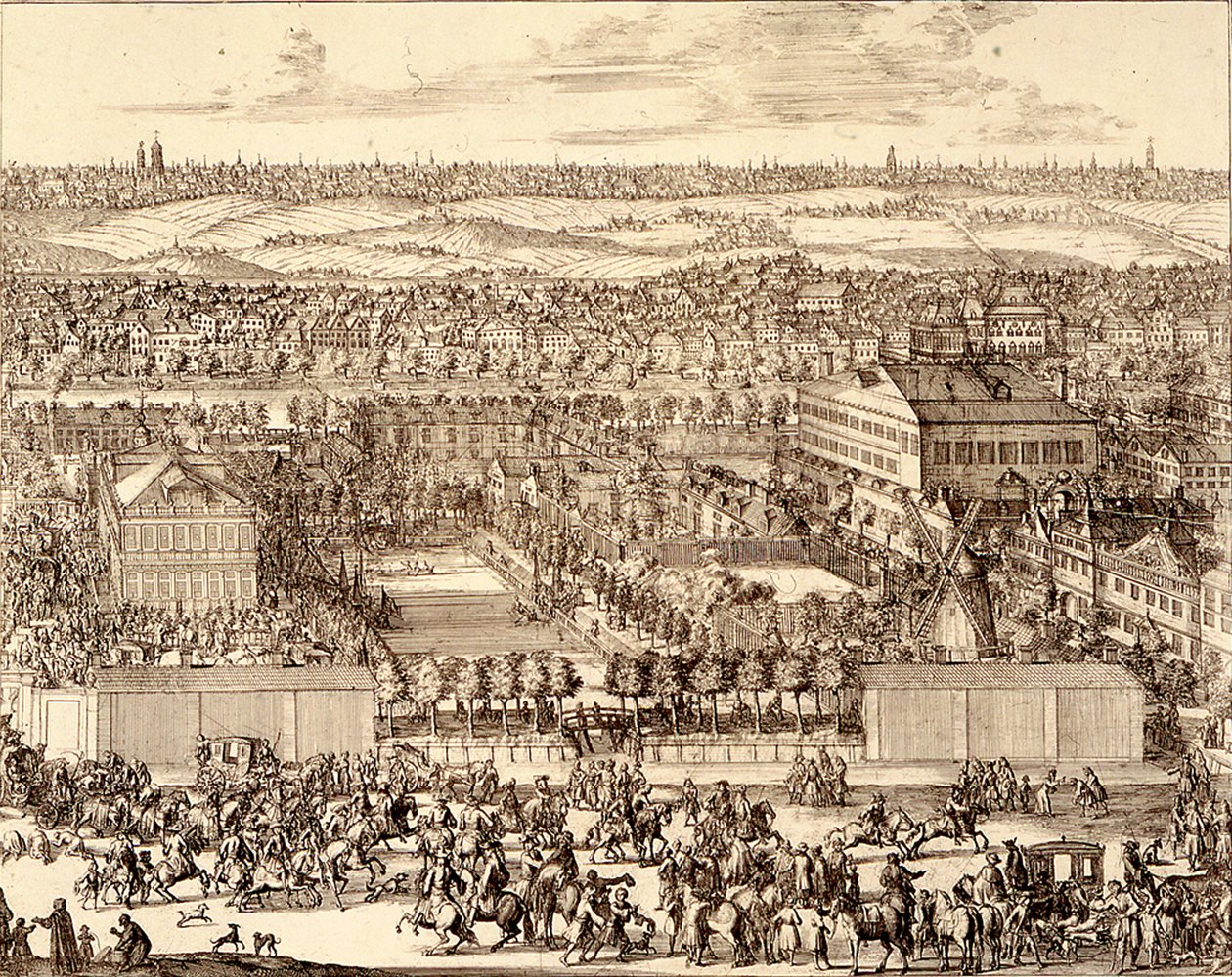 Bairro alemão Nemetskaya sloboda na parte direita de Moscou, 1705 de Schoonebeek