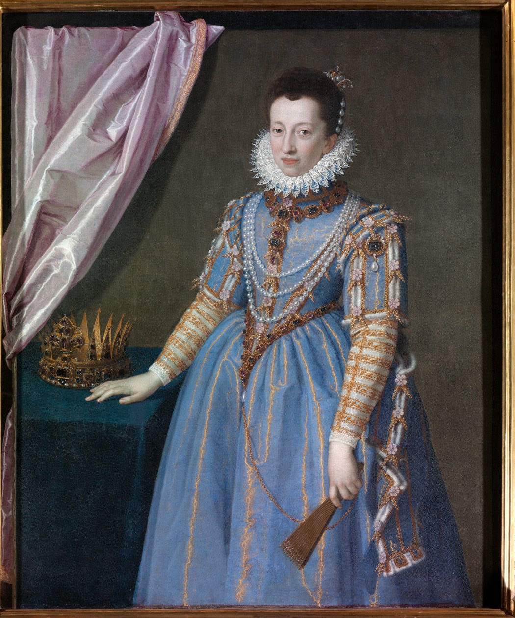 Retrato de Cristina de Lorena, Grã-duquesa da Toscana, 1590 de Scipione Pulzone