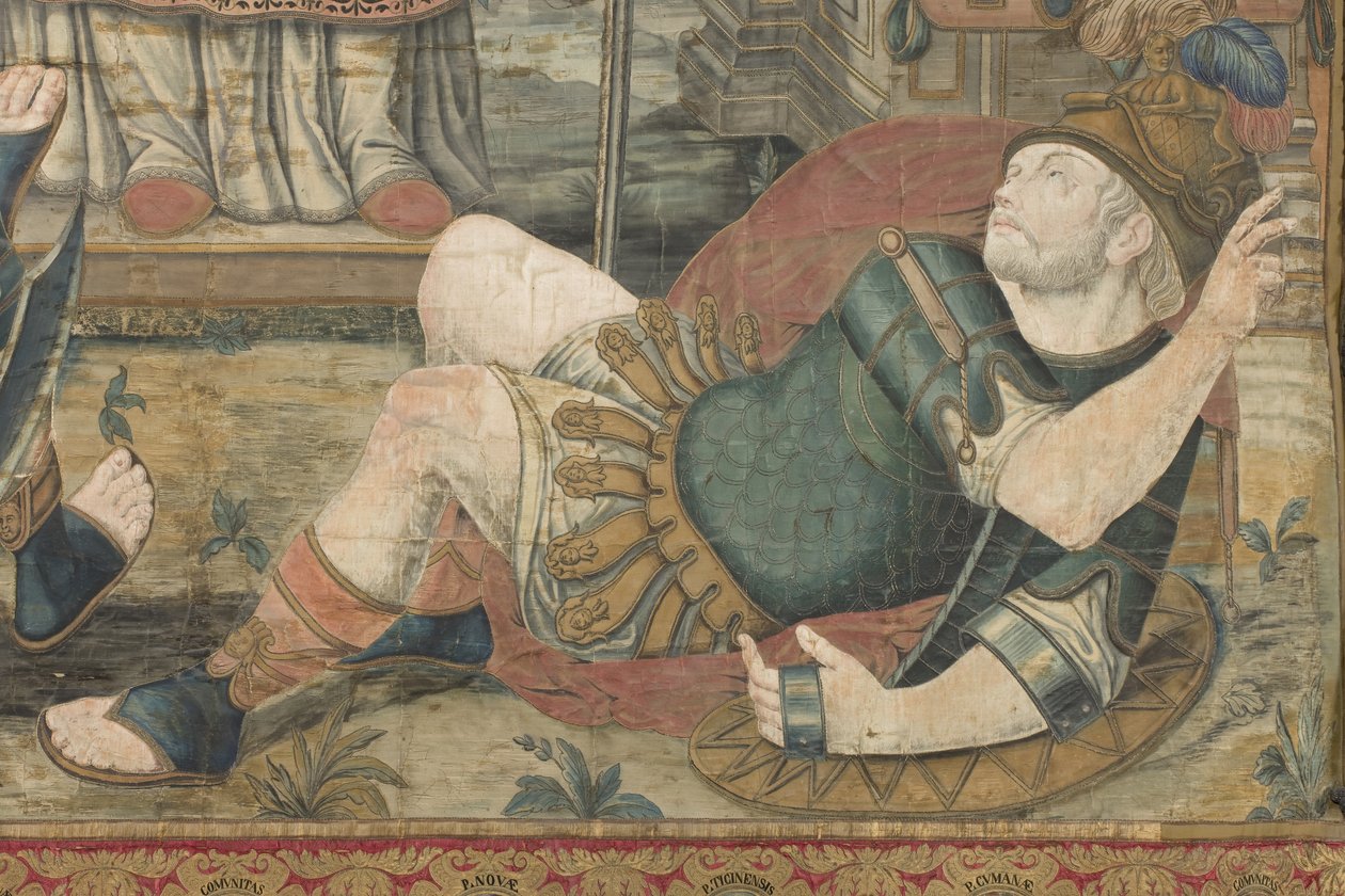 O estandarte de Milão, detalhe de Scipione and Posterla Camillo da Delfinone