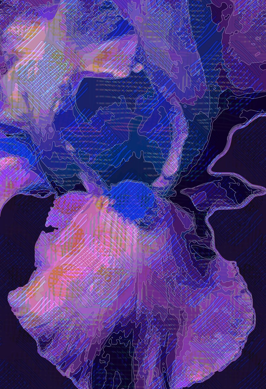 Íris azul (digital) de Scott J. Davis