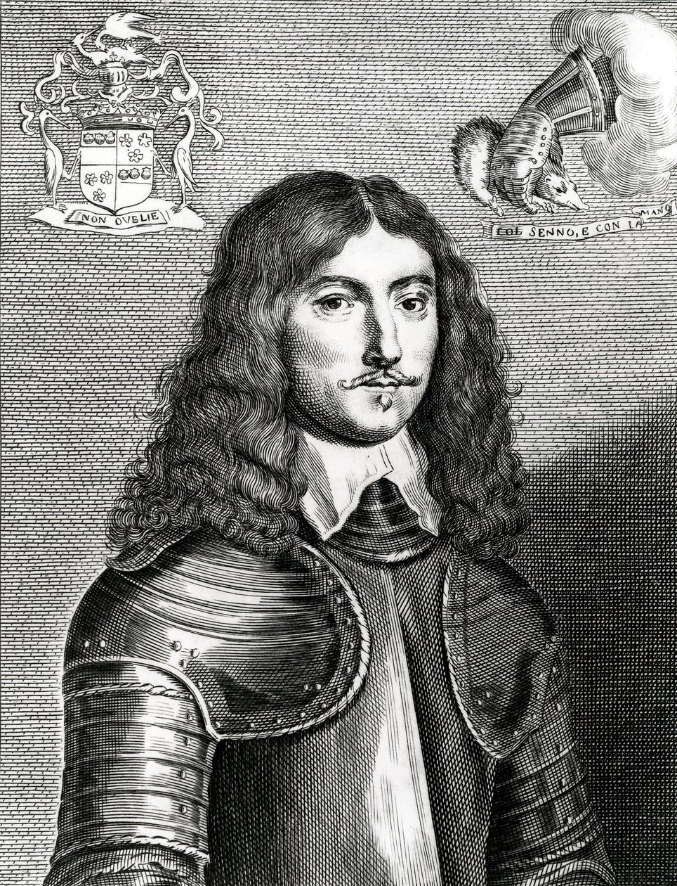 James Graham, Marquês de Montrose, gravura feita por A. Matham, c.1644-50 de Scottish School
