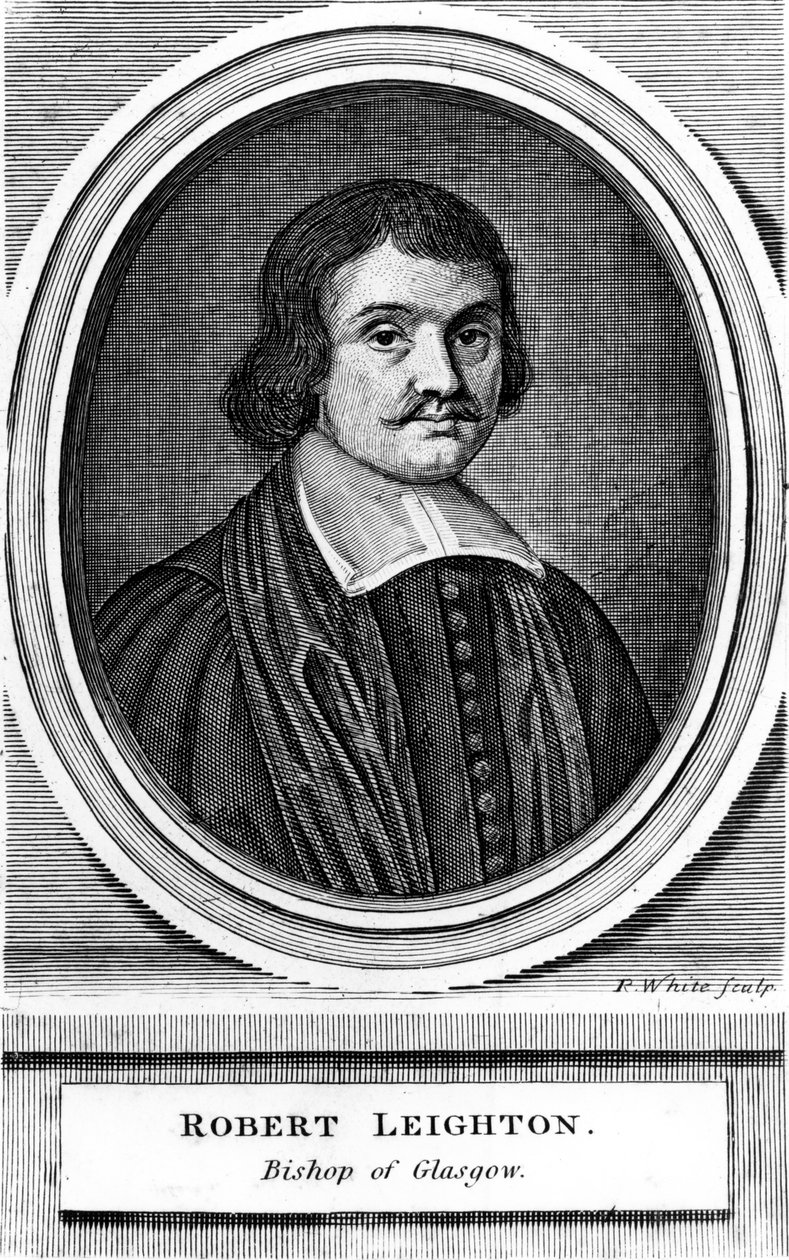 Robert Leighton, Arcebispo de Glasgow, impressão feita por Robert White, c.1670-99 de Scottish School