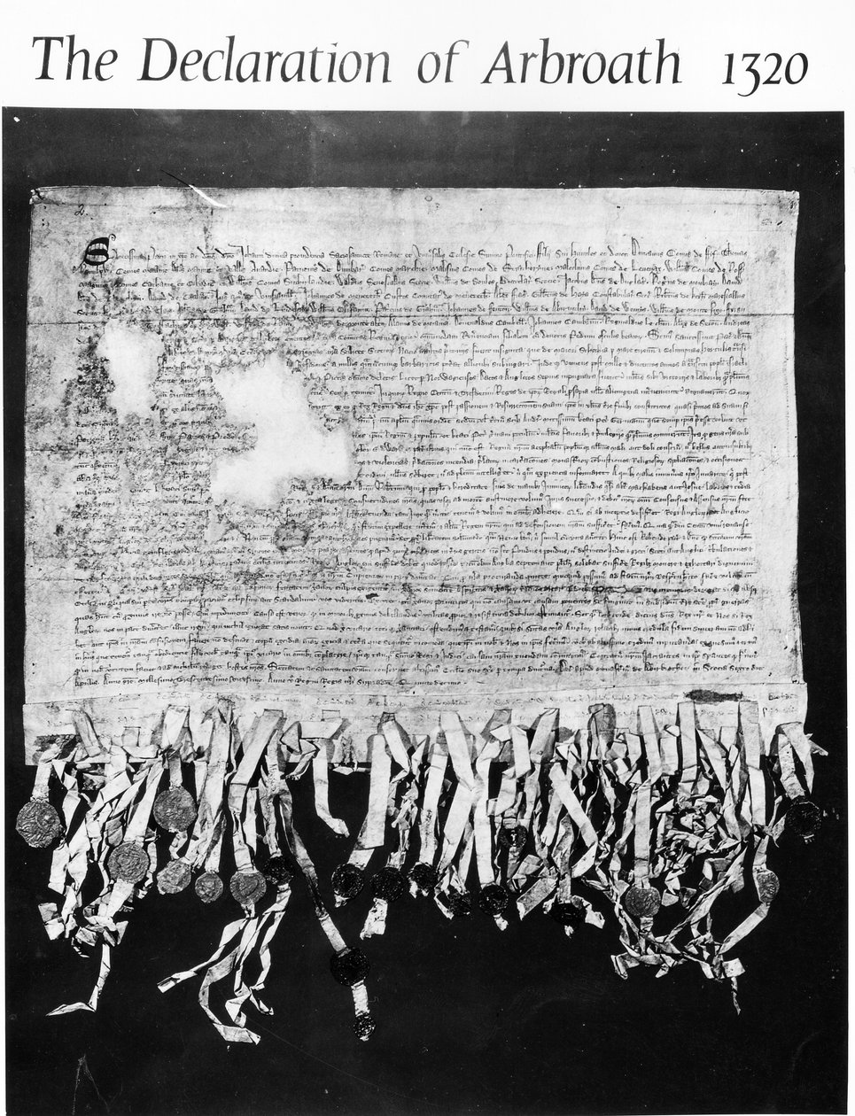 A Declaração de Arbroath, 6 de abril de 1320 (tinta em velino) de Scottish School