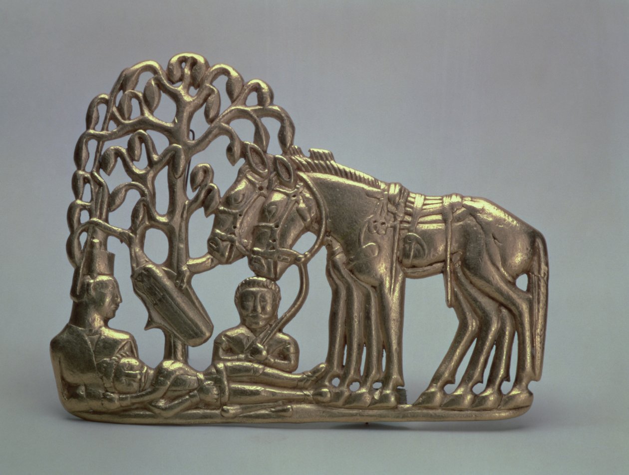 Fivela de cinto, da coleção siberiana de Pedro I, do 6º ao 5º século aC (ouro) de Scythian