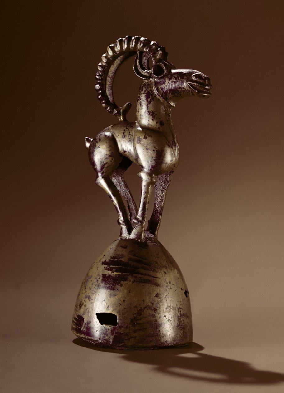 Finial com uma cabra da montanha (bronze) de Scythian