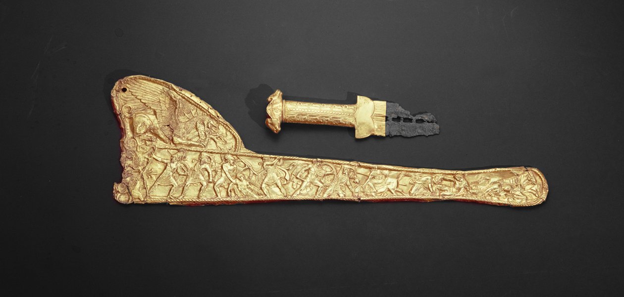 Punho de espada e bainha (ouro) de Scythian