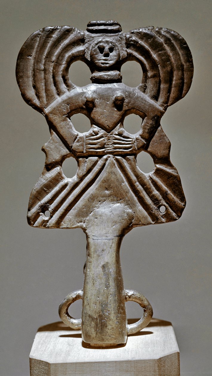 Arte Scythian (civilização Scythian ou Scythia): ornamento de bronze de tanque da Ucrânia, século 5 - 3 a.C. São Petersburgo, Museu Hermitage de Scythian