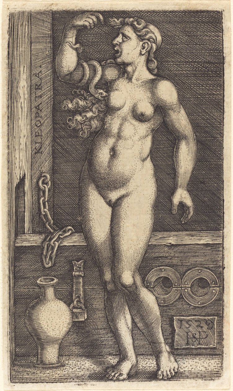 Cleópatra em pé de Sebald Beham