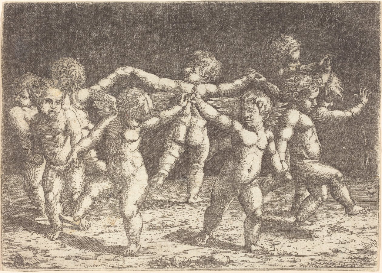 Dança dos Deuses do Amor de Sebald Beham
