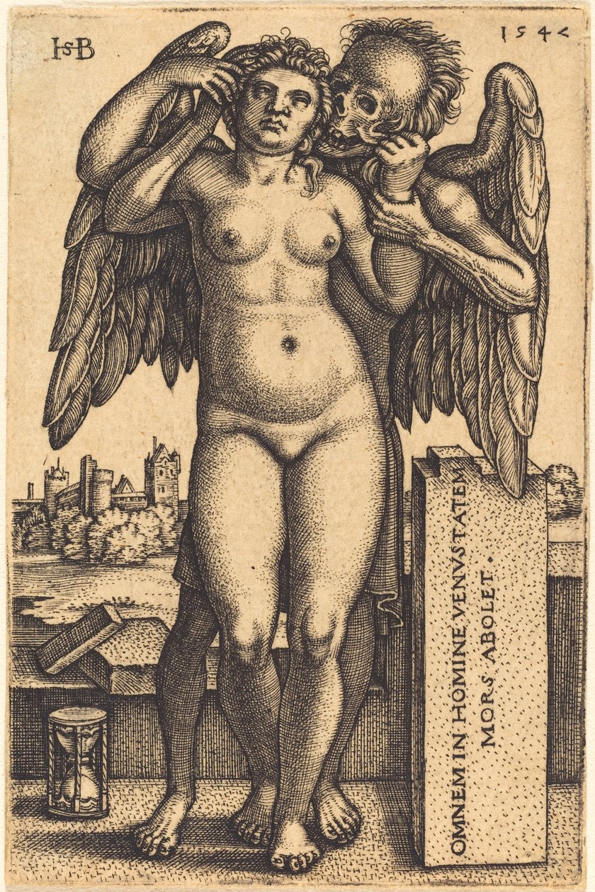 A Morte e a Mulher Nua em Pé de Sebald Beham