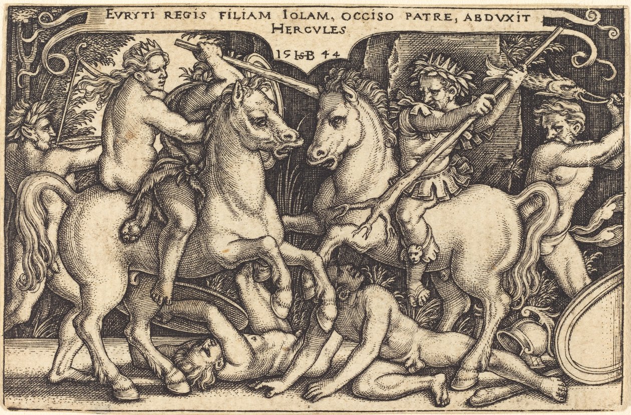 Hércules e Iole de Sebald Beham