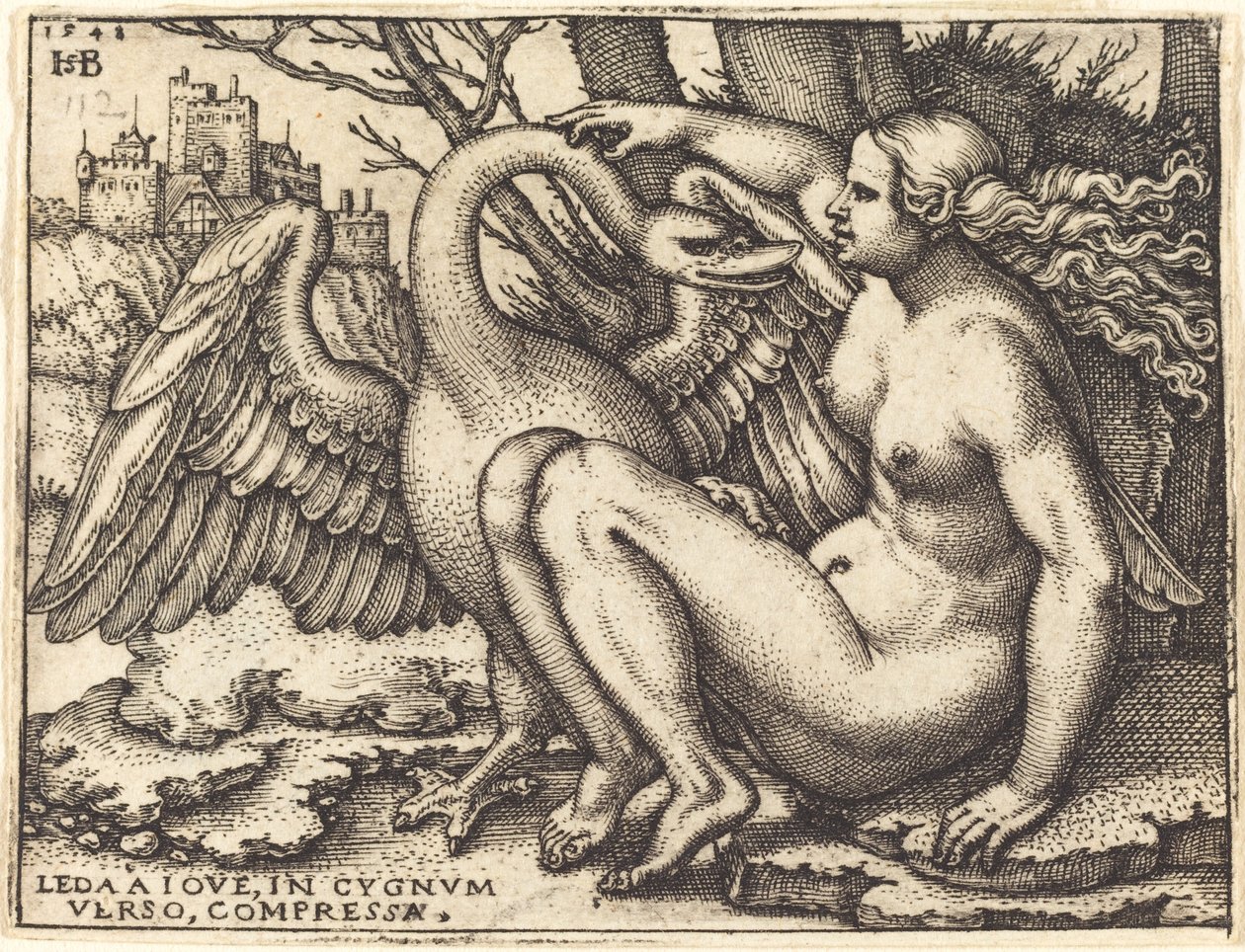 Leda e o Cisne de Sebald Beham