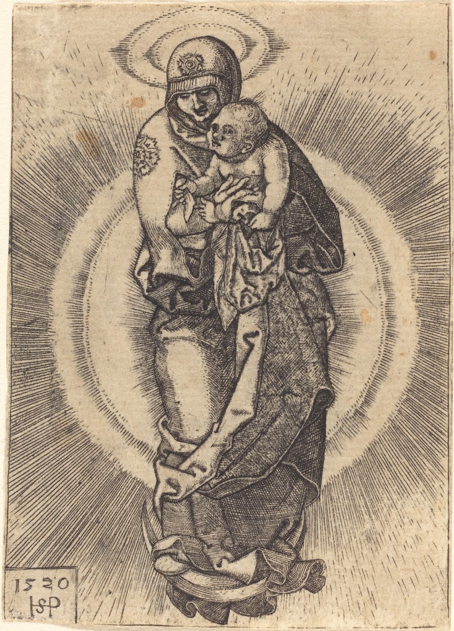 Madonna na meia lua de Sebald Beham