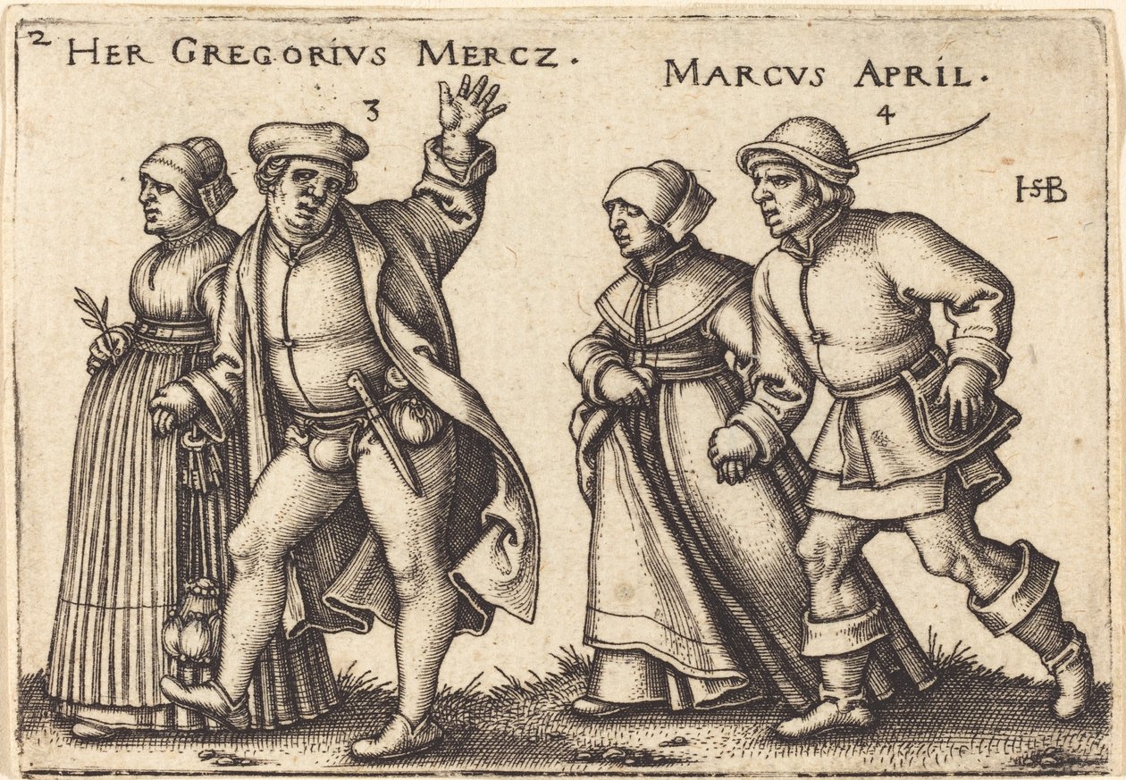 março e abril de Sebald Beham
