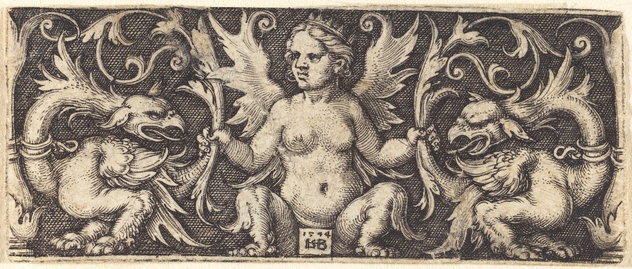 Ornamento com Demônio Feminino de Sebald Beham