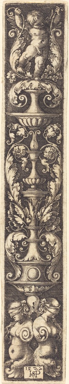 Ornamento com duas mulheres com os olhos vendados de Sebald Beham