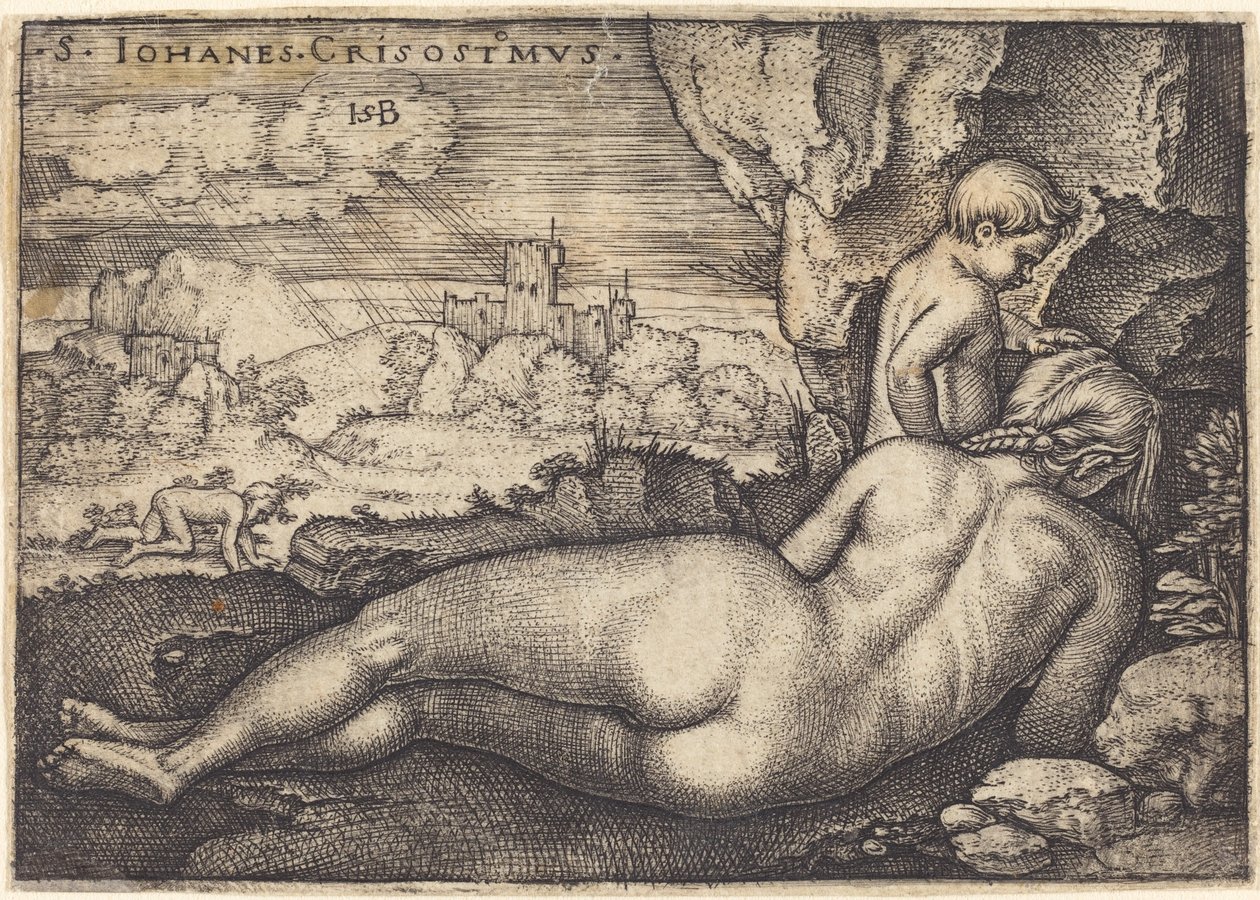 Penitência de São Crisóstomo de Sebald Beham
