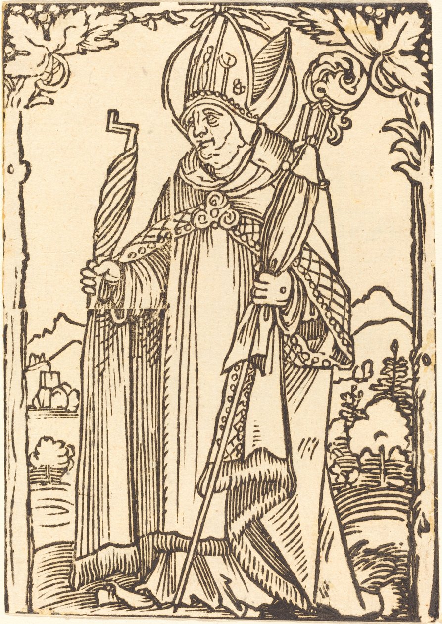 São Erasmo como Bispo de Sebald Beham