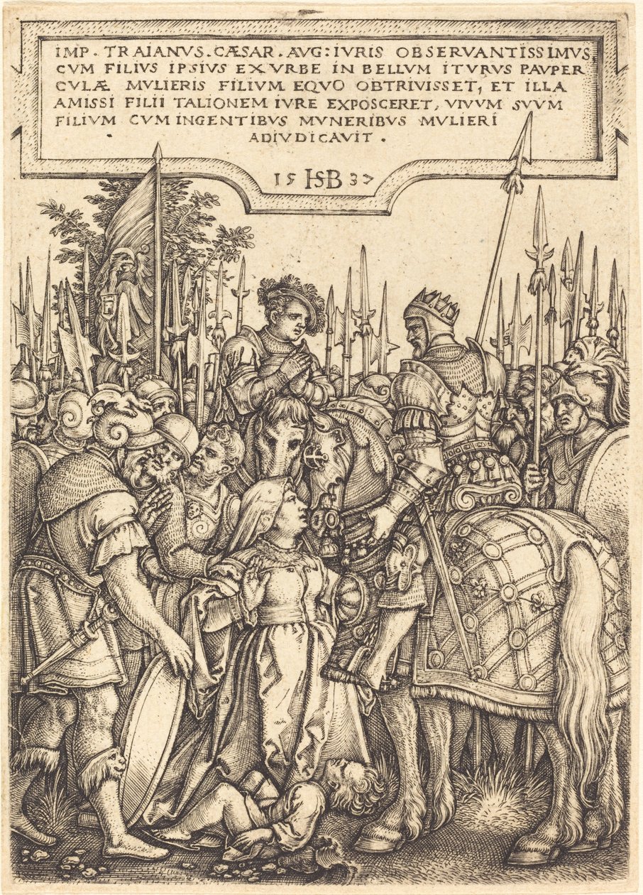 O julgamento de Trajano de Sebald Beham