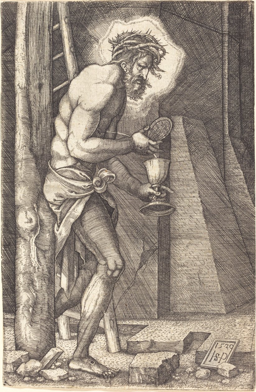 O Homem das Dores aos Pés da Cruz de Sebald Beham