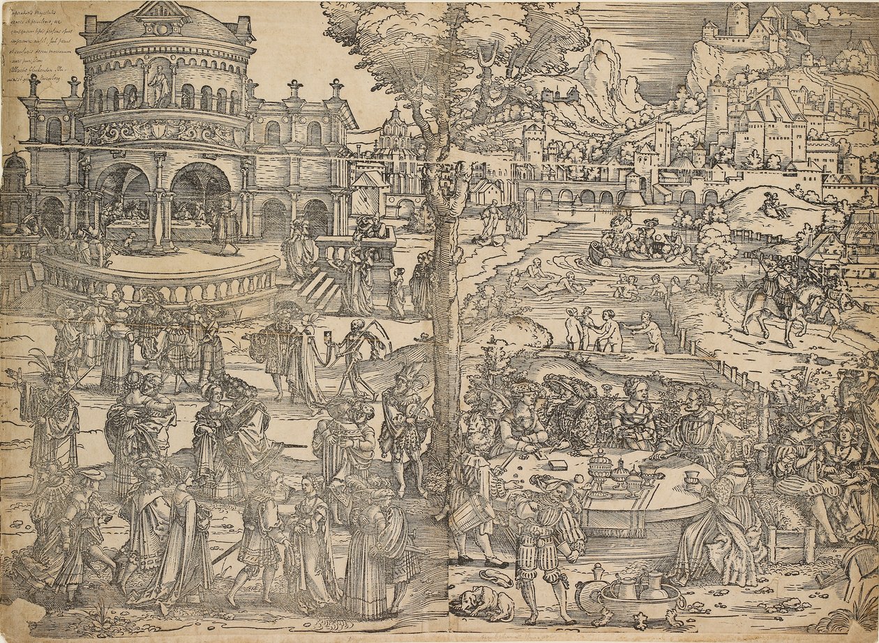 A festa de Herodes, início do século XVI de Sebald Beham