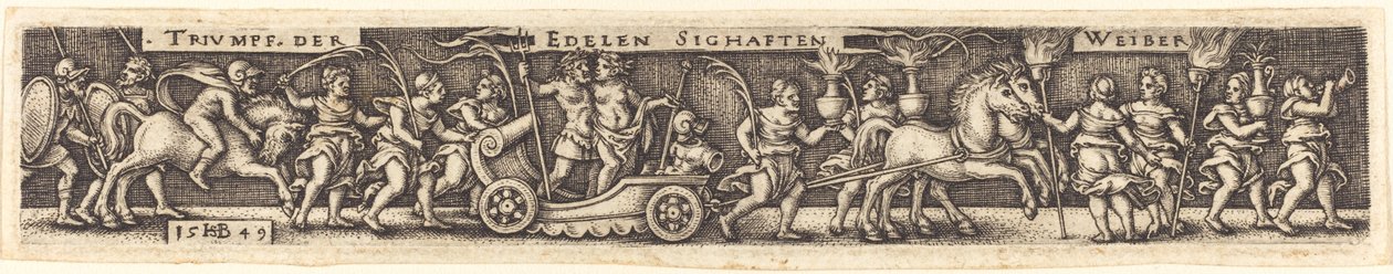 Procissão Triunfal das Nobres Mulheres Gloriosas de Sebald Beham