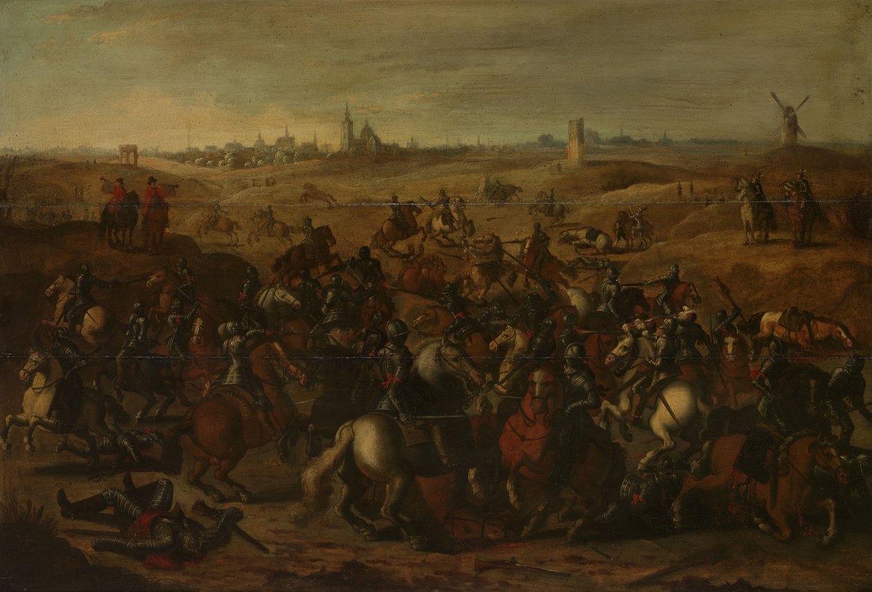 A Escaramuça entre Cuirassiers, 5 de Fevereiro de 1600, sobre o Vughterheide de Sebastiaen Vrancx (after)