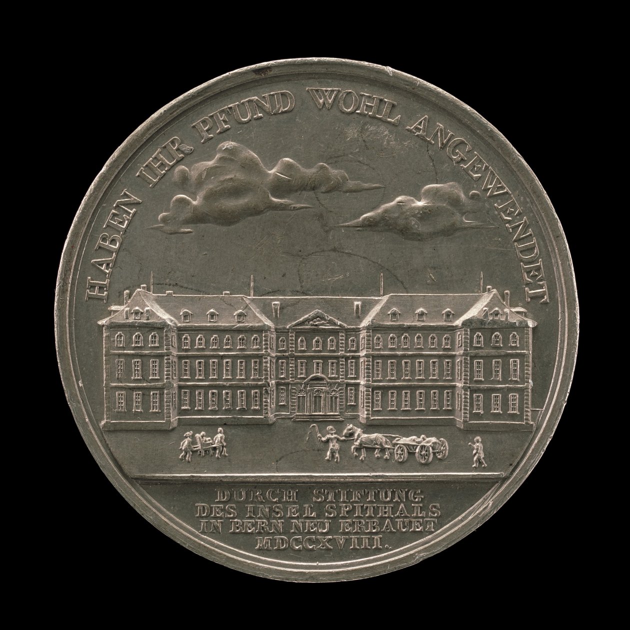 Inselspital, Berna [reverso], 1818. de Sebastian Burger