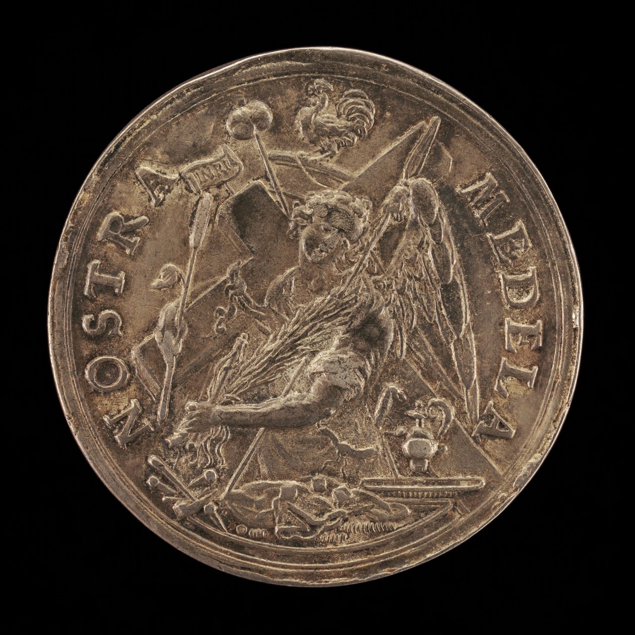 Anjo com os Instrumentos da Paixão [reverso], 1631. de Sebastian Dadler