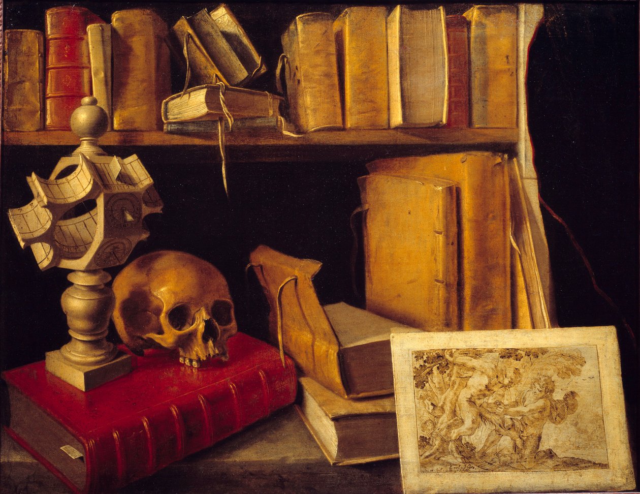 Vaidade com relógio de sol. Pintura de Sebastian Stoskopff (1597-1657) de Sebastian Stoskopff