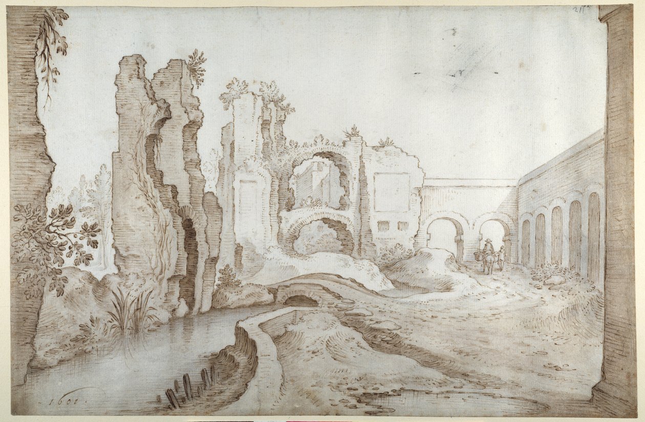 Ruínas das Termae de Titus de Sebastian Vrancx